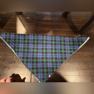 Little Sleepies Large Emerald Plaid Pet Bandanna